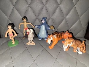 Vintage Dschungelbuch PVC Figuren Lot Tortenaufleger Disney Geier Vogel Tiger Balu Spielzeug - Bild 1 von 7