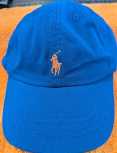 Polo Ralph Lauren Boys 2T-4T Baseball Toddler Baby Blue Strapback Hat Cotton - Picture 1 of 9