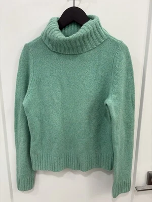 Suéter Daniel Bishop Verde Cachemira Cuello Alto Talla Pequeña Pequeño Foto 1 de 4