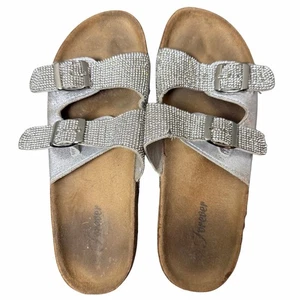 Sandalias Forever con suela de corcho con estrás para mujer talla 9 - Imagen 1 de 10