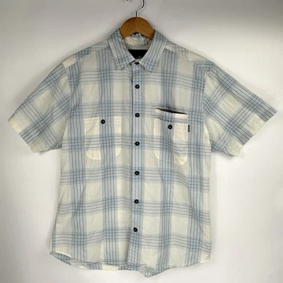 Howler Brothers Shirt Mens Medium Plaid Button Up Blue Lightweight Cowboy Tech - Image 1 of 4