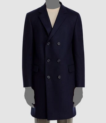 Chaqueta Abrigo Bloomingdale's Para Hombre Azul Regular Doble Pecho Talla 44R Foto 1 de 3