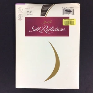 Hanes Silk Reflections Silky Sheer Pantyhose Sz EF XL Town Taupe Reinforced Toe - Picture 1 of 4