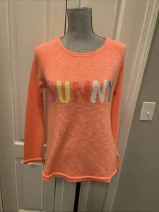Neu mit Etikett $ 138 Lilly Pulitzer Danette Pullover Größe L in Papaya Punch sonnige Intarsien - Bild 1 von 6