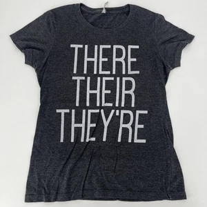 Funny English Language Teacher T-Shirt - There They’re Their - Womens Medium Tee - Picture 1 of 7
