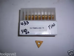 10 PIEZAS TNMG-433 TI Inserto de Carburo Recubierto "NUEVO" - Imagen 1 de 1