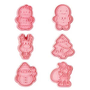 Safe Christmas Animal Trees Cookie Cutters Cartoon 3D Cartoon Bakeware Colorful - Picture 1 of 7