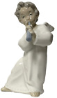 Figurine en porcelaine Lladro 4540 ange avec flûte 6" Espagne