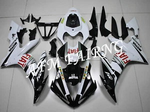 Black White Fiat ABS Injection Mold Bodywork Fairing Kit for YZF R1 2004-2006 - Picture 1 of 6