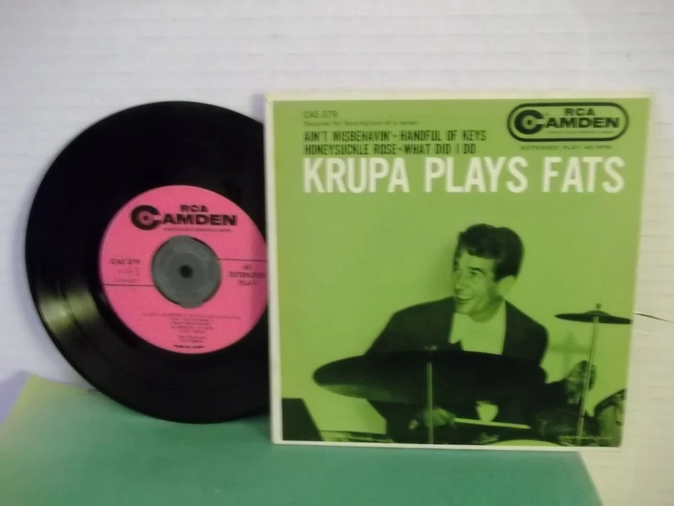 Gene Krupa,RCA Camden 379,"Krupa Plays Fats",US,7" EP with P/C,1958 jazz,Mint- - Image 1 of 1