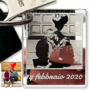 Portachiavi personalizzato con fotoincisione in plexiglass specchiato formato po - Bild 1 von 1
