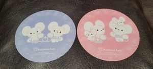 Pokemon Cafe Limited Set Of 2 Tandermaus & Maushold Hard Paper Coasters - Picture 1 of 1