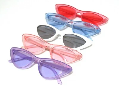 Gafas de sol para niños pequeños niñas ojos de gato lentes de color moda lindo marco de plástico Foto 1 de 2