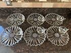 Vintage Colony Glass 12 Piece T.V. Set Daisy Pattern Clear 6 Plates & 6 Cups