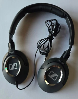 Original Black Sennheiser HD 218i WIRED Headband Headset - Works but NO EARPADS - Image 1 of 4