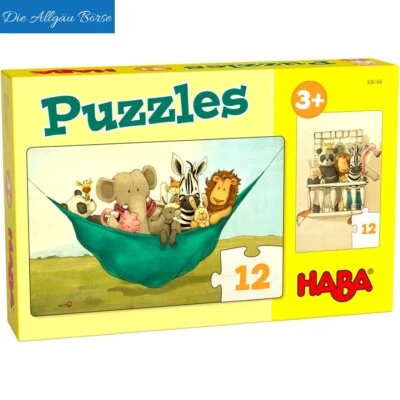Haba 306166 Puzzles Löwe Udo 12 Teile 2 Motive 3 Jahre Motorik  Neu OVP - Bild 1 von 4