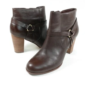 $198 Cole Haan Calixta Womens Harness Ankle Booties 8.5 B Brown Leather - Picture 1 of 9