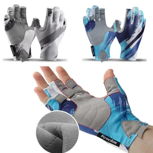 Fingerless Fishing Gloves - UPF50+ Sun Gloves UV Protection Fly Fishing Gloves - Picture 1 of 12