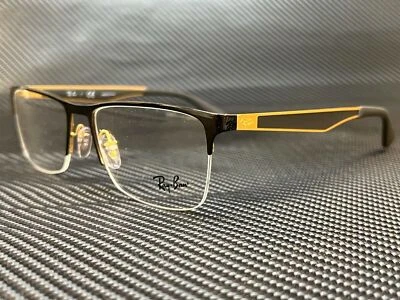 RAY BAN RX6335 2890 Black Rectangle 54 mm Unisex Eyeglasses - Image 1 of 4