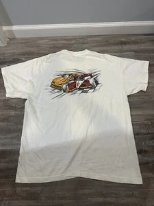 Camiseta De Colección Años 90 Primer Gran Premio de Carreras de Estados Unidos Talla XL SS Hecha en EE. UU. Manchas - Imagen 1 de 9