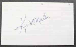 Ken McMullen - 1962 Debut Autographed 3x5 Index Card - Washington Senators - Picture 1 of 2