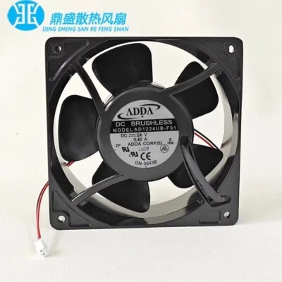 ADDA AD1224UB-F51 12038 24V 0.40A 2-Pin Aluminum Frame Inverter Cooling Fan - Image 1 of 4