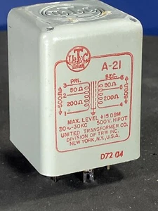 UTC A-21 Audio Transformer, Vintage, Tested, Versatile & Clean, w/ documentation - Picture 1 of 9