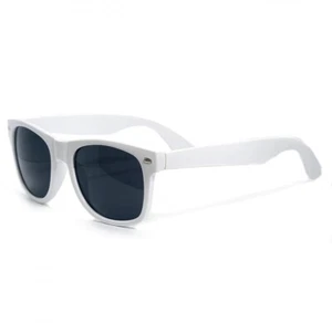 Classic White Sunglasses Shades Mens Ladies 80s Womens Retro FULL UV400  - Picture 1 of 1