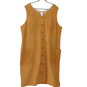 NEW Women's Casual Corduroy Retro Dress Overalls Tank Dress A-line Jumper 3X - Picture 1 of 5