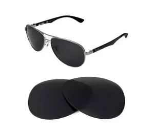 NEW POLARIZED BLACK REPLACEMENT LENS FIT RAY BAN RB3457 59MM SUNGLASSES - Picture 1 of 6