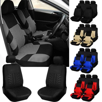 For 2024 Toyota Car Seat Covers Front Rear 5-Seats Protector Polyester Full Set — 第 1/4 张图片