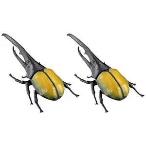 Gran Tamaño Mundo Insectos Hércules Escarabajo Tipo A Juego de 2 Cápsulas Juguete Envío Gratis - Imagen 1 de 4