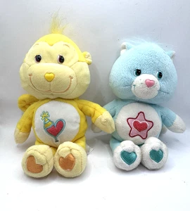 Lot of 2 Care Bear Cousin Plush Playful Heart Monkey Proud Heart Cat  8” 2000’s - Picture 1 of 15