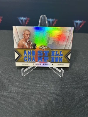 2013 Topps Knockout Triple Threads Georges St Pierre /9 Memorabilia - Image 1 of 2