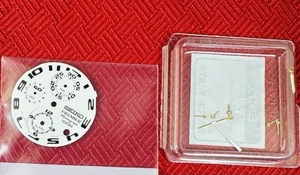 Seiko 7T32-7L88 Premier Chronograph 100M Dial Hand Set White Black Parts Lot NOS - Picture 1 of 4