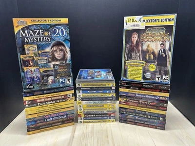 Lote de (40) Juegos PC Rompecabezas Objetos Ocultos Misterio Aventura Terror Foto 1 de 4