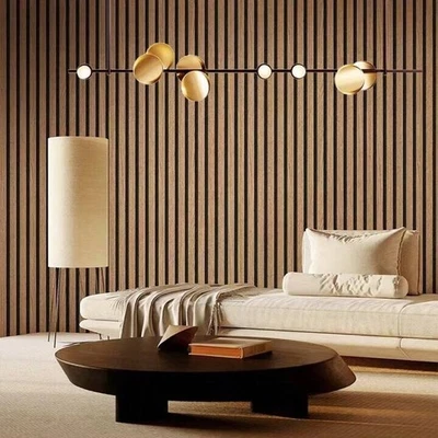10m Wood Slat Wall Panels Self Adhesive PVC Acoustic Peel & Stick Wallpaper - Image 1 of 4