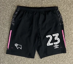 Matej Vydra Matchworn/Issue Derby County 2017/18 Third Kit Shorts, Large, VGC - Picture 1 of 6