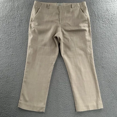 Pantalones para mujer Elevenses beige talla 14 Anthologie tiro alto mezcla de lino Foto 1 de 4