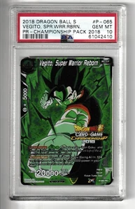 Vegito Super Warrior Reborn 2018 Chapionship Dragon Ball Super juego de cartas PSA 10 - Imagen 1 de 1