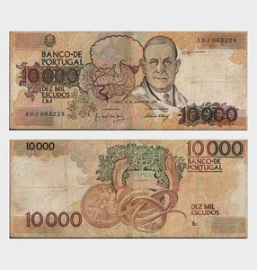 Portugal - 1989 - 10.000 Escudos - Ch.1 - "VF-" #ED5420 - Imagen 1 de 5