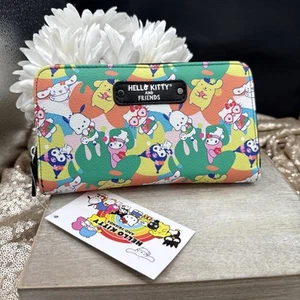 Hello Kitty And Friends ~Sanrio~ Multicolor Zip Around Wristlet Wallet ~ NWT - Picture 1 of 5