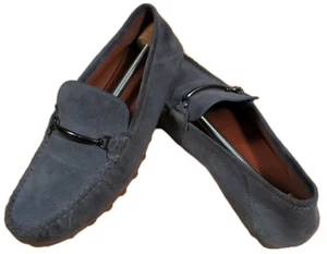 Coach Suede Mott Driver Loafers Blue Gray Quartz G5018 Mens 7D EUR 40 - Picture 1 of 7