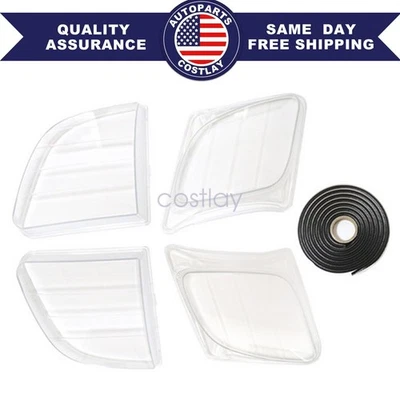 Capa de farol compatível com Lexus LX470 1998-07 carcaça de lente transparente + cola de vedação sem lâmpadas - Imagem 1 de 4