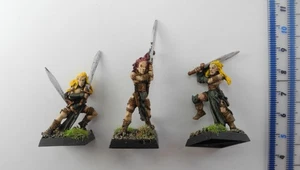 3 GUARDIANCIES ELFOS DE MADERA Elfos de Metal Reinos del Ejército Pintados Warhammer 2000s L1c - Imagen 1 de 2