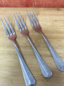 Set Of 3 Leonard Stainless Old Rockport Salad Forks 6 1/2" Replacement Pieces - Picture 1 of 3