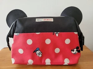 Cath Kidston Disney Mickey Mouse with Ears Wash Bag Medium Zip Black and Red - Picture 1 of 17