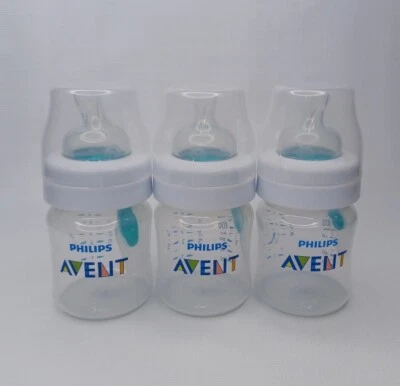 Лот из 3 Philips Avent 4 унц. Детские бутылочки - Изображение 1 из 4