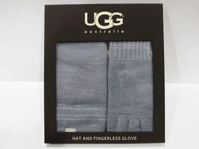 Nuevo conjunto de gorro y guante sin dedos de lana gris Ht UGG Australia con etiqueta para mujer talla única Foto 1 de 4
