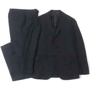 Ring Jacket Wool Stripe Single Breasted Suit Set S 44 Japan Made New with Tags - Picture 1 of 10